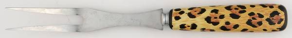 Amazonian Jaguar Carving Fork with Stainless Prongs