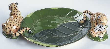 Jaguar Jungle Figural Serving Tray
