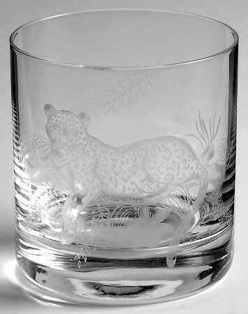 Jaguar Jungle Glassware Double Old Fashioned