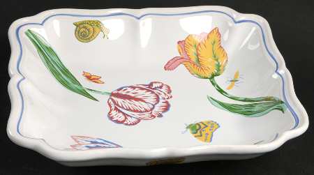 Jardin Des Tulipes 9" Square Vegetable Bowl