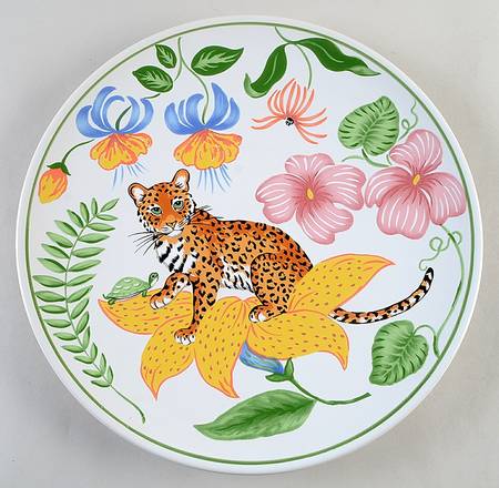 Jungle Flowers 13" Wall Plate