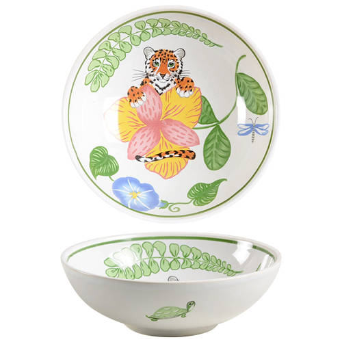 Jungle Flowers 7" Individual Pasta Bowl