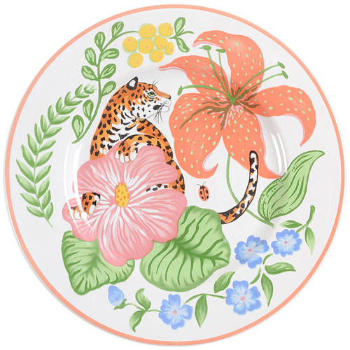 Jungle Flowers Luncheon Plate