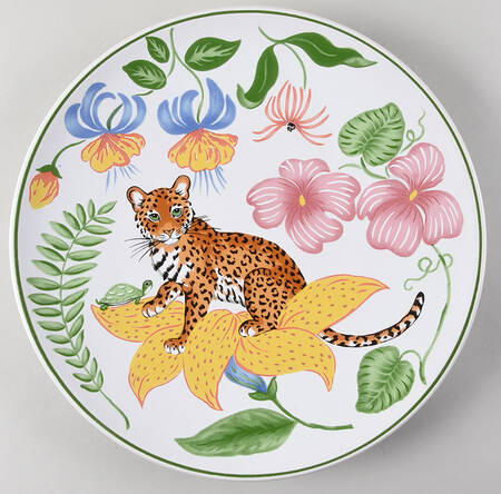 Jungle Flowers 13" Chop Plate (Round Platter)