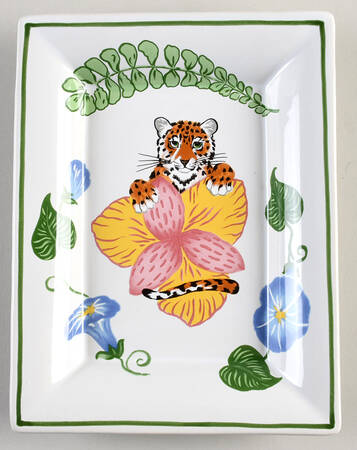Jungle Flowers Rectangular Tray