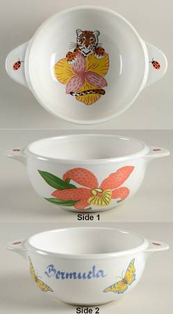 Jungle Flowers Child's Bowl