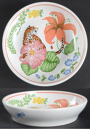 Jungle Flowers Soup/Cereal Bowl