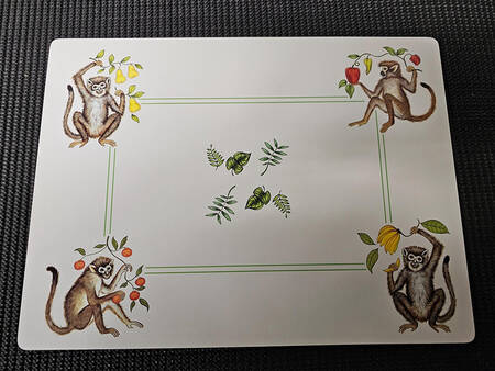 Monkey Business Wood Placemat