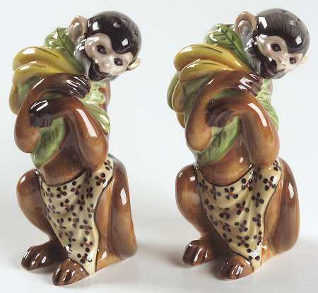 Monkey Business Figural Salt & Pepper Set