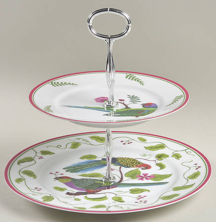Parrots of Paradise 2 Tiered Serving Tray