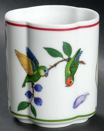 Parrots of Paradise 3" Chinese Vase
