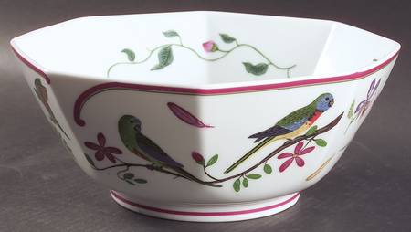 Parrots of Paradise 10" Octagonal Vegetable Bowl