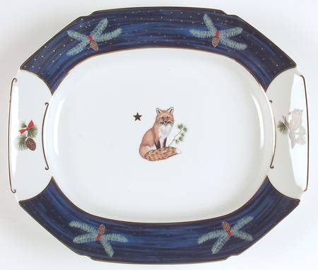 Sylvan Nocturne 14" Oval Serving Platter