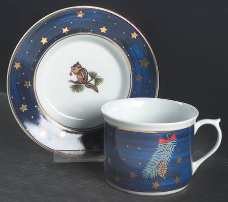 Sylvan Nocturne Flat Cup & Saucer Set