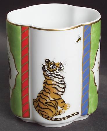 Tiger Raj 3" Chinese Vase