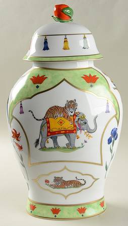 Tiger Raj Large Ginger Jar & Lid