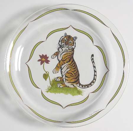 Tiger Raj Glassware Canape Plate