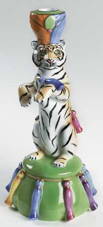 Tiger Raj Figural Candlestick