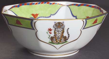 Tiger Raj 10" Octagonal Vegetable Bowl
