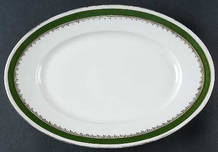 21170 Green (Altwasser) 12" Oval Serving Platter