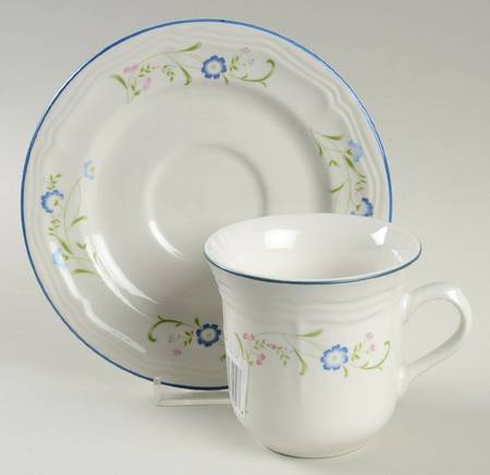 Shades Crest Flat Cup & Saucer Set
