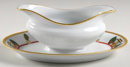 La Maison De Louis Cartier Gravy Boat with Attached Underplate