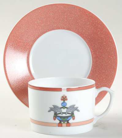 La Maison Venitienne Coral Flat Cup & Saucer Set