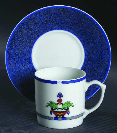 La Maison Venitienne Lapis Flat Demitasse Cup & Saucer Set