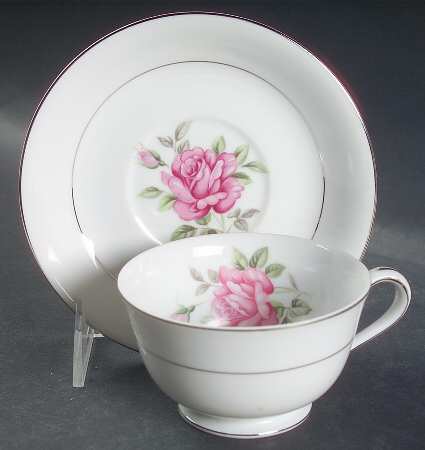 Brittany Rose Footed Cup & Saucer Set