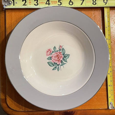 Brittany Rose Grey Rim Soup Bowl