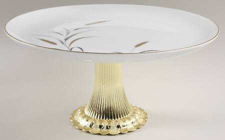 Eternal Harvest Cake Stand with 4"-5" Metal Pedestal  Hc