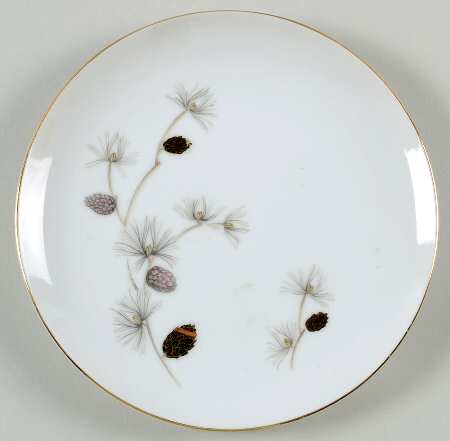 Golden Pine Bread & Butter Plate
