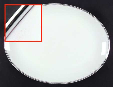 Platinum Wedding Band 12" Oval Serving Platter