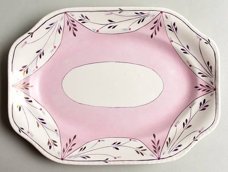 Ruskin (Pink) 11" Oval Serving Platter