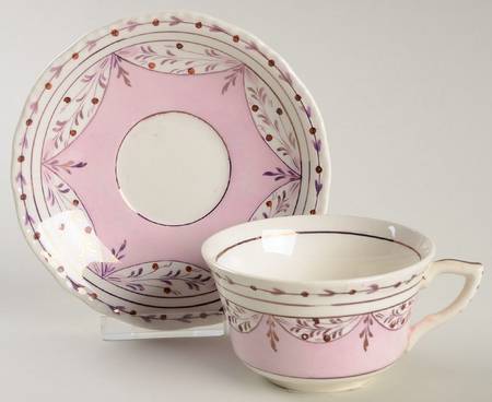 Ruskin (Pink) Flat Cup & Saucer Set