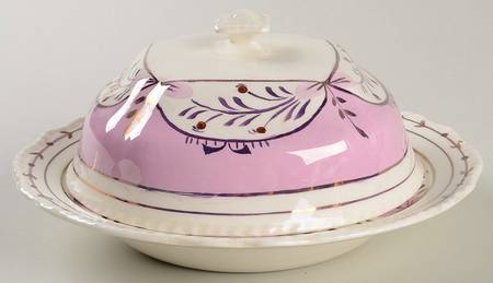 Ruskin (Pink) Round Covered Butter