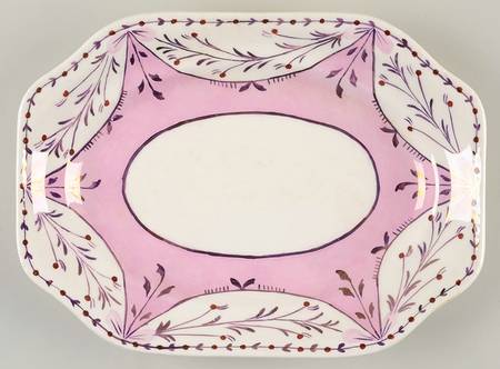 Ruskin (Pink) 11" Oval Serving Platter