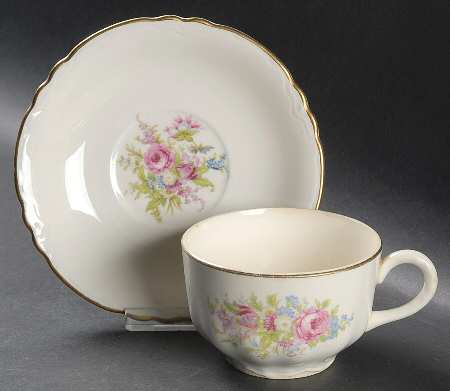 Avon (Scalloped) Flat Cup & Saucer Set