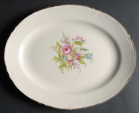 Avon (Scalloped) 11" Oval Serving Platter