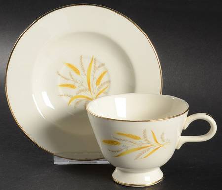 Golden Harvest Footed Cup & Saucer Set
