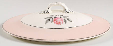 Norway Rose Lid for Oval Vegetable