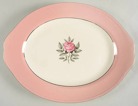 Norway Rose 16" Oval Serving Platter