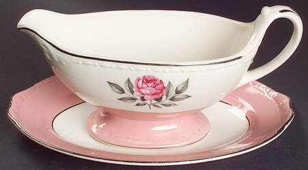 Norway Rose Gravy Boat & Underplate/Relish