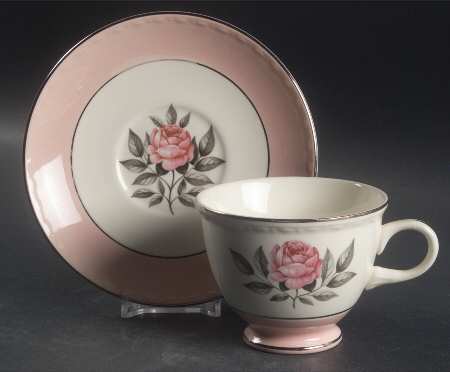 Norway Rose Footed Cup & Saucer Set