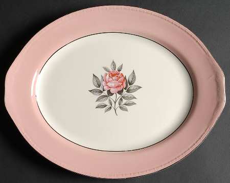 Norway Rose 13" Oval Serving Platter
