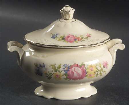 Petipoint Sugar Bowl & Lid