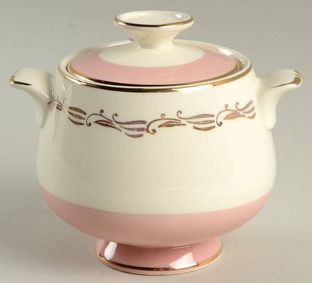 Sunrise Pink Sugar Bowl & Lid
