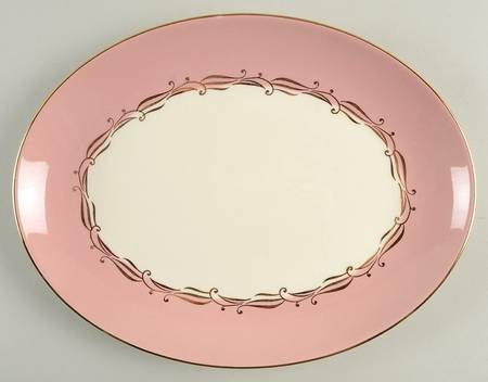 Sunrise Pink 11" Oval Serving Platter