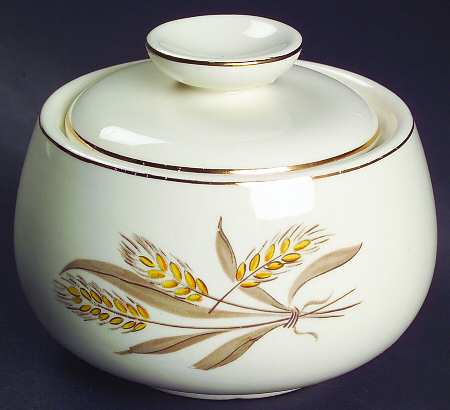 Wheat Spray Sugar Bowl & Lid