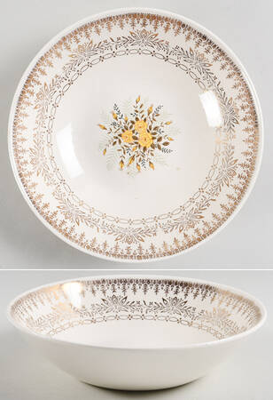 Yellow Rose 8" Round Vegetable Bowl